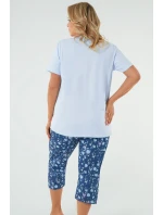 Italská móda Agalia cr.r. sp.3/4 barva:modrá/print