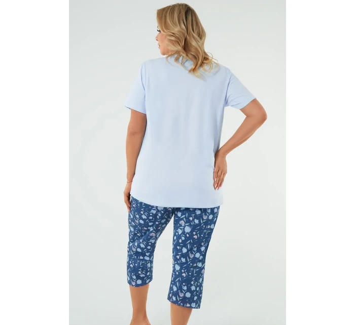 Italská móda Agalia cr.r. sp.3/4 barva:modrá/print