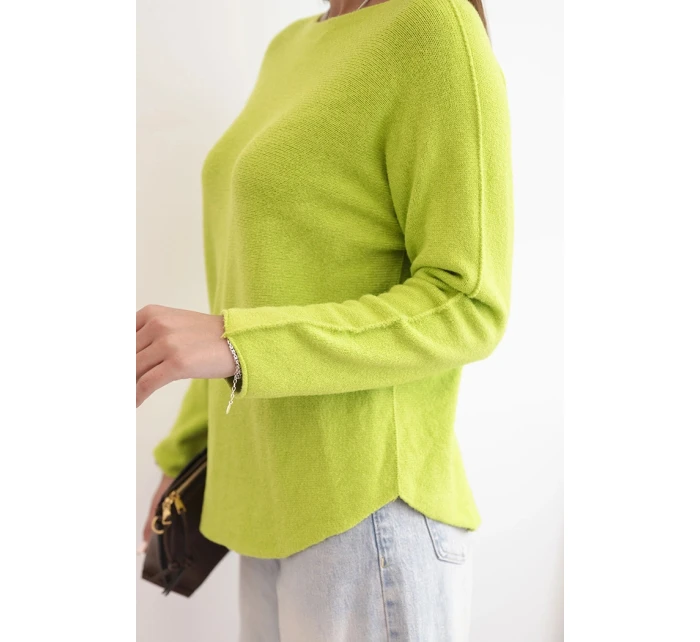 Dámský svetr z viskózy s dlouhým rukávem a kulatým výstřihem model 21270056 - K-Fashion Dámský svetr z viskózy s dlouhým rukávem a kulatým výstřihem model 21270056 - K-Fashion