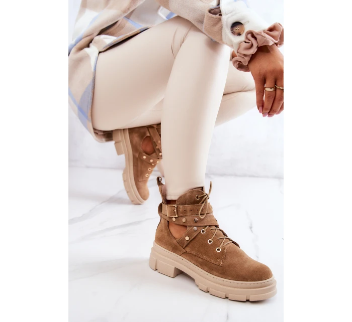 dámské kozačky s výřezy Camel model 21576616 - Boto