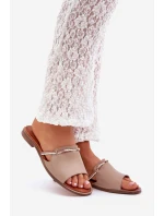 Kožené Pantofle Tmavě Béžové Lewski Shoes model 21682423 - Boto Kožené Pantofle Tmavě Béžové Lewski Shoes model 21682423 - Boto