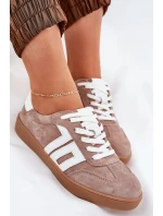 Kopačky Sportovní Boty Z Semiše Béžové model 21690645 - VINCEZA