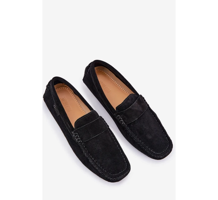 Semišové Pánské Mokasíny Big Star RR174049 Černé