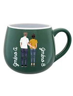 Personalizovaný keramický buclatý hrneček s párem Personalizovaný keramický buclatý hrneček s párem