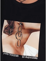 FALCI dámské tričko černé FashionStreet RY2397