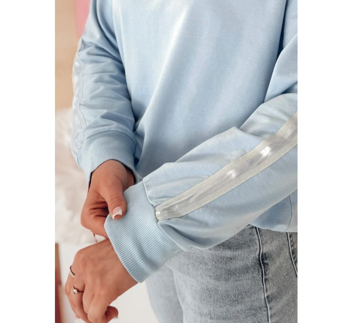 Dámská jednobarevná mikina LUMIVIA modrá FashionStreet BY1370