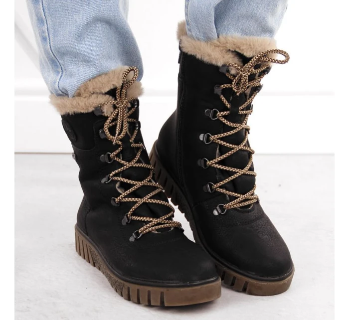 W  boty s kožešinou model 20810158 - Rieker