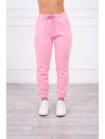 Zateplený set s mikinou s kapucí světle růžový