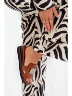 Dámské Pantofle Na Klínu Eko Kůže S Ozdobou Hnědé model 21686804 - Boto Dámské Pantofle Na Klínu Eko Kůže S Ozdobou Hnědé model 21686804 - Boto