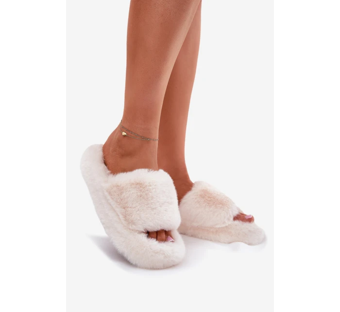 Dámské Pantofle Světle Béžové model 21698655 - Boto Dámské Pantofle Světle Béžové model 21698655 - Boto