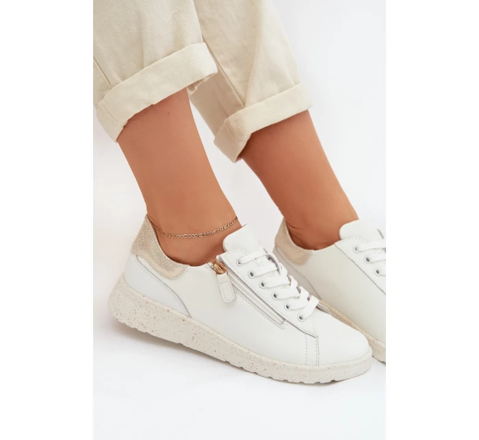 Kožené dámské polobotky se zipem Bíloblaté Dorothea Kožené dámské polobotky se zipem Bíloblaté Dorothea