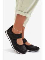 Sportovní dámské polobotky na suchý zip Černé model 22026554 - EVENTO