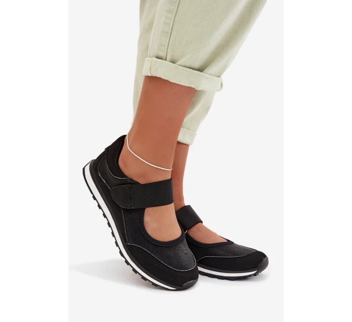 Sportovní dámské polobotky na suchý zip Černé model 22026554 - EVENTO