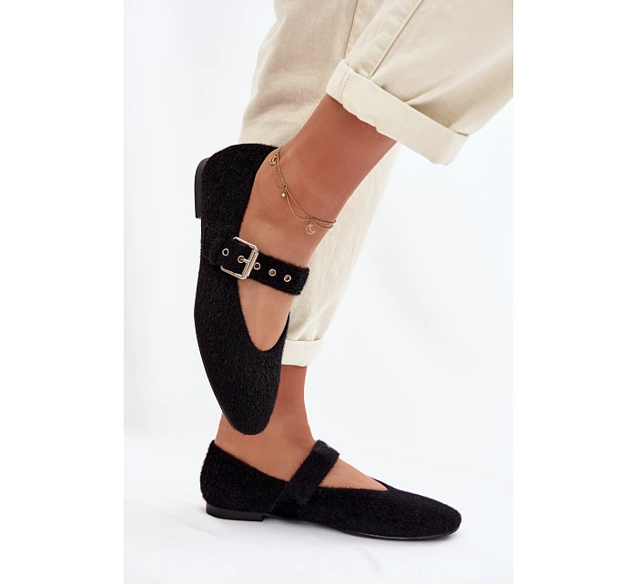 Dámské baleríny s páskem Černé model 22039934 - Boto