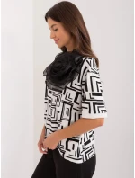 Dámská halenka LK BZ model 21822093 Ecru s černou - FPrice