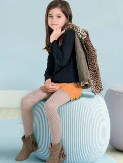 DÍVČÍ VZOROVANÉ PUNČOCHÁČE SIRENE DR2328