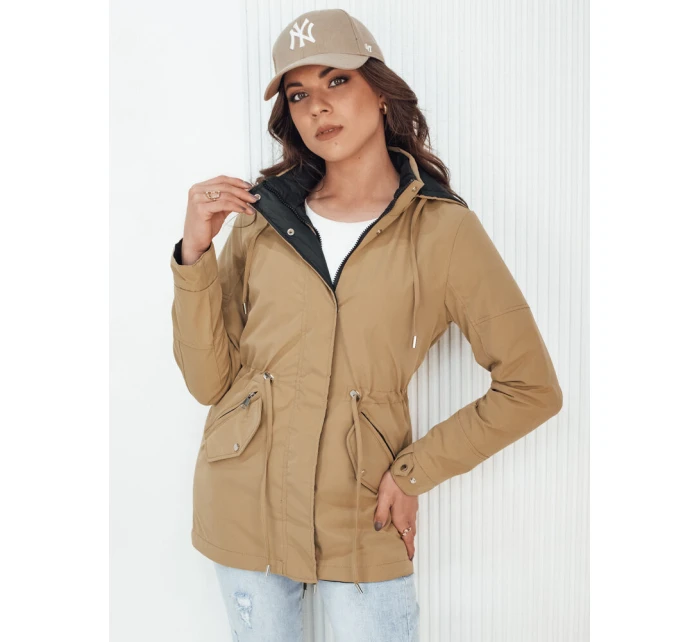 Dámská bunda ELINA tmavě béžová FashionStreet TY4344