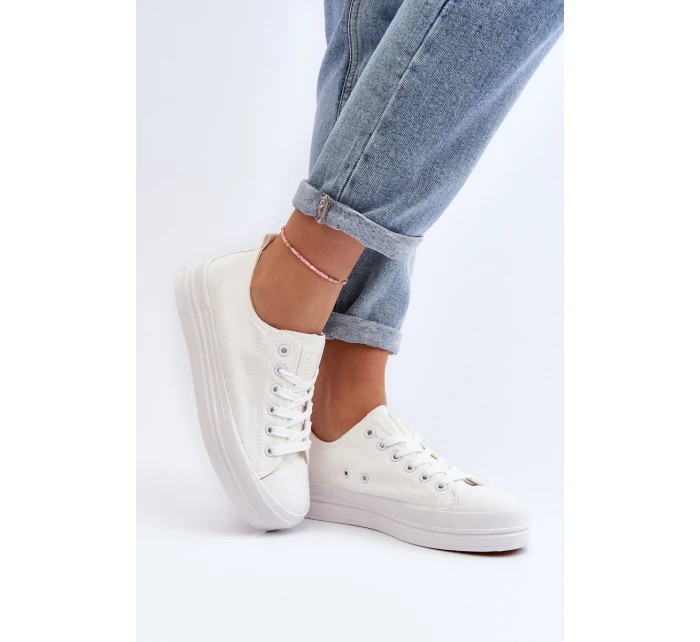 Dámské bílé látkové tenisky Staneva