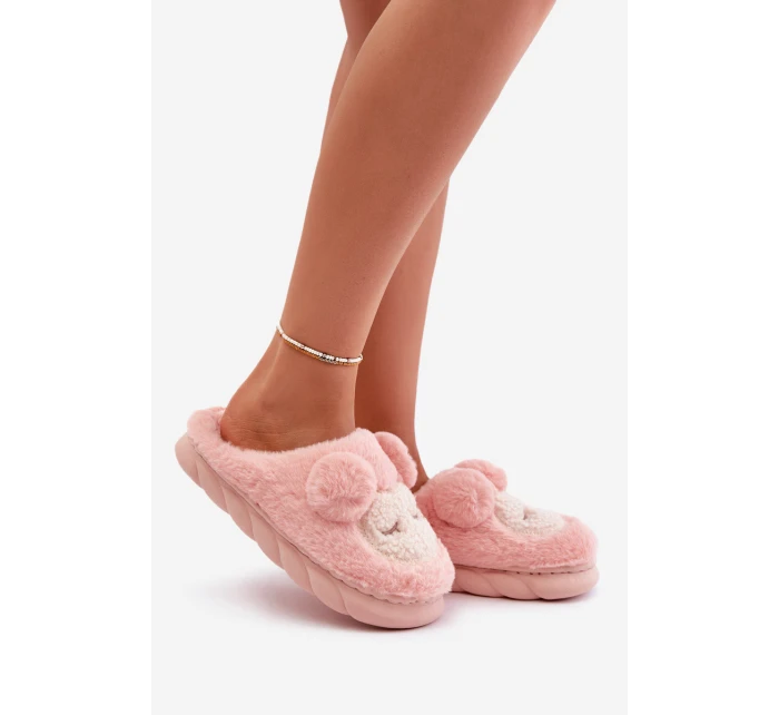 Teplé kožené pantofle dámské růžové Jozelinetta Teplé kožené pantofle dámské růžové Jozelinetta