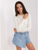 Sweter PM SW model 18909279 ecru - FPrice Sweter PM SW model 18909279 ecru - FPrice