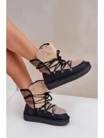 Dámské sněhule D.Franklin s kožíškem – černé Dámské sněhule D.Franklin s kožíškem – černé