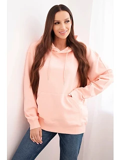 Dámská mikina s kapucí model 22134010 lososová - Kesi