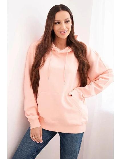 Dámská mikina s kapucí 35864 lososová - Kesi