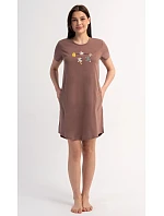 Dámské domácí šaty s krátkým rukávem model 22405619 - Vienetta Dámské domácí šaty s krátkým rukávem model 22405619 - Vienetta