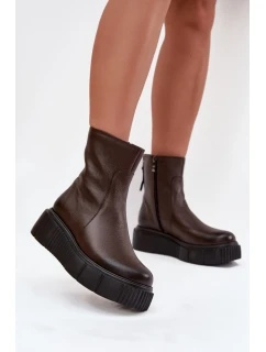 Boty na široké podrážce model 216959 Step in style