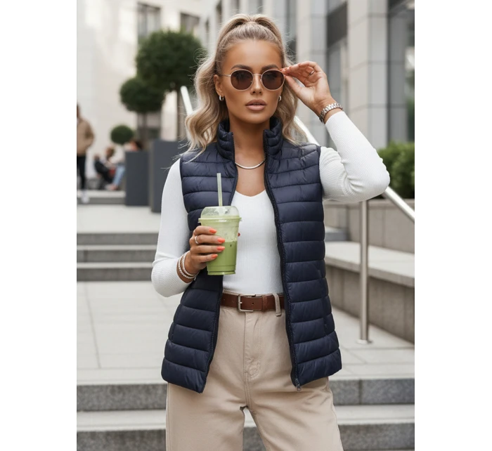 Dámská tmavě modrá vesta Dstreet model 21964301 - FashionStreet Dámská tmavě modrá vesta Dstreet model 21964301 - FashionStreet