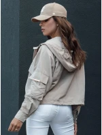 Dámská přechodná bunda s kapucí BUNOL béžová FashionStreet TY4468