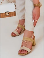 Dámské sandály na jehlovém podpatku ROMELLA beige FashionStreet ZY0753 Dámské sandály na jehlovém podpatku ROMELLA beige FashionStreet ZY0753