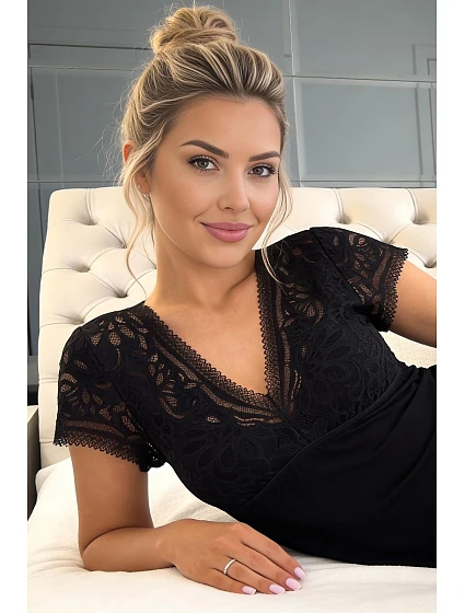 Košile Elena s krátkými rukávy, velikosti model 22260887 - Donna