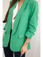 Elegantní sako s klopami světle zelené