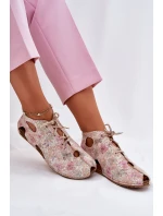 Vzorované Kožené Boty model 21697469 Béžové - Maciejka