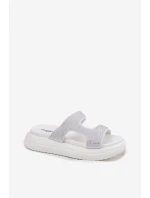 Zdobené Dámské Pantofle Na Platformě Bílé model 21699284 - Boto Zdobené Dámské Pantofle Na Platformě Bílé model 21699284 - Boto