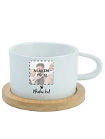 Personalizovaný keramický hrníček "MAKRONKA" s fotkou mazlíčka a textem