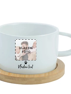 Personalizovaný keramický hrníček "MAKRONKA" s fotkou mazlíčka a textem