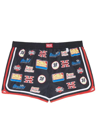 Pánské koupací kraťasy - 00S0L6-0NDAC-900 - černá/potisk - Diesel