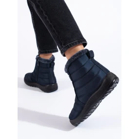 Komfortní  sněhule dámské tmavě modré platforma
