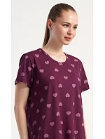 Dámské domácí šaty s krátkým rukávem Heart Dámské domácí šaty s krátkým rukávem Heart