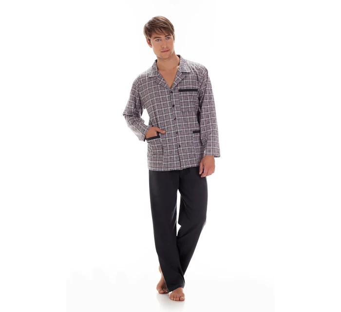 Pánské rozepínací pyžamo Cornette 114 dł/r 3XL-5XL