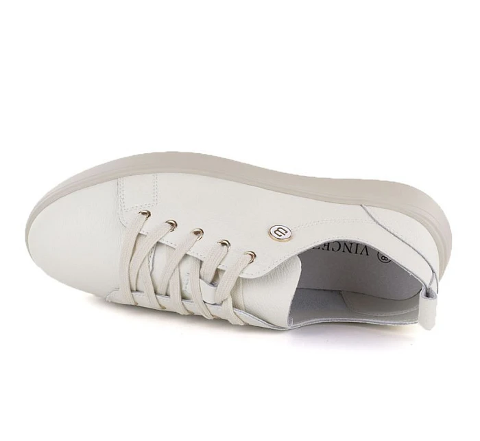 Dámské béžové kožené polobotky Vinceza 41508 dámské