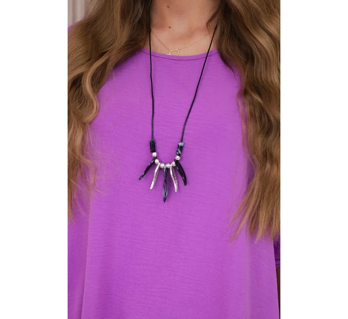 Sada halenky + kalhot s přívěskem fialka Sada halenky + kalhot s přívěskem fialka