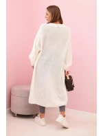 Svetr dlouhý kardigan ecru