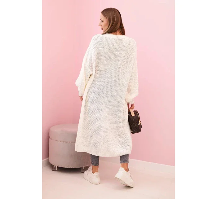 Svetr dlouhý kardigan ecru