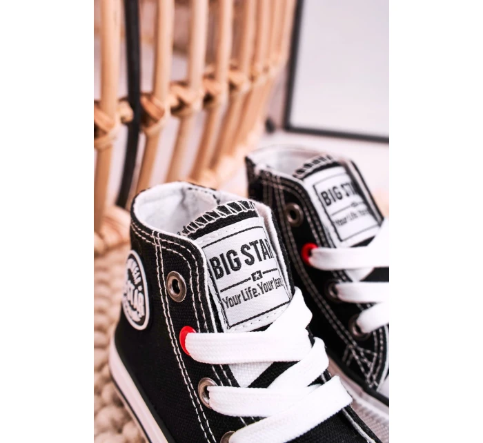 Dětské Tenisky Vysoké Se Zipem BIG STAR HH374188 Černé