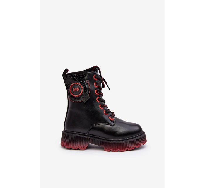 Dětské zateplené Traperky Botky černé Askya Dětské zateplené Traperky Botky černé Askya