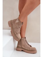 Dámské Botky S Tmavě Béžové model 21680948 - Boto Dámské Botky S Tmavě Béžové model 21680948 - Boto
