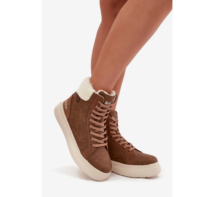 Dámské zimní boty s kožíškem Lee Cooper LCJ-25-01-3735 hnědé